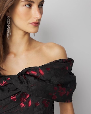 Floral Jacquard Bustier | White House Black Market